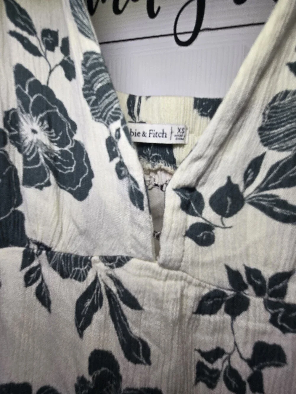 Abercrombie & Fitch Maxi Dress Women's XS Flowers Boho Summer Y2k Cottagecore